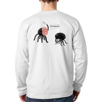 Halloween At The Spider Family Dad Joke Scary Costume Back Print Long Sleeve T-shirt | Mazezy