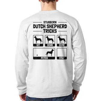 Hilarious Dutch Shepherd Dog Owner Meme Dog Training Back Print Long Sleeve T-shirt - Monsterry DE