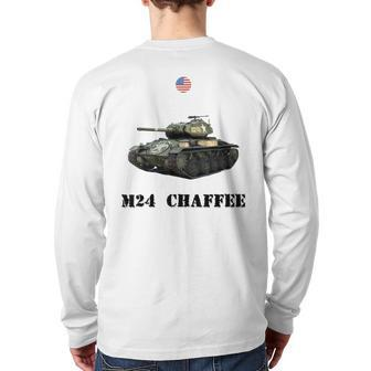 The M24 Chaffee Usa Light Tank Ww2 Military Machinery Back Print Long Sleeve T-shirt - Monsterry UK