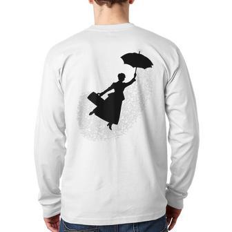Magical Flying Nanny Spoonful Of Sugar Glimmer Back Print Long Sleeve T-shirt - Monsterry UK