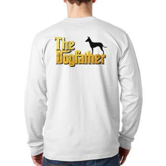 Manchester Terrier The Dogfather Back Print Long Sleeve T-shirt | Mazezy