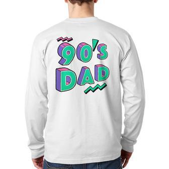 Mens 90'S Dad For Men 1990'S Father's Day For Guys Back Print Long Sleeve T-shirt | Mazezy