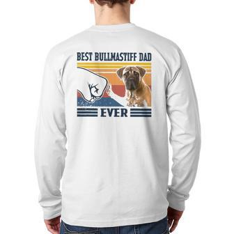Mens Best Bullmastiff Dad Ever Dog Lover Father's Day Back Print Long Sleeve T-shirt | Mazezy