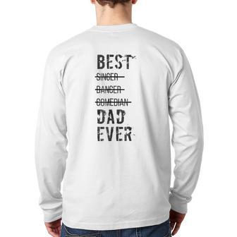 Mens Best Dad Ever Father's Day S Back Print Long Sleeve T-shirt | Mazezy UK