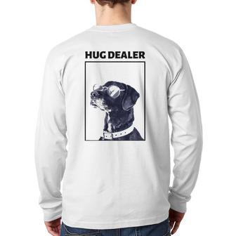 Mens Black Lab Labrador Dad Labrador Lover Owner Back Print Long Sleeve T-shirt | Mazezy