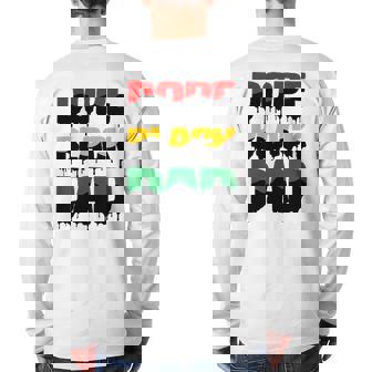 Mens Dope Black Dad Father’S Day For African American Father Back Print Long Sleeve T-shirt | Mazezy