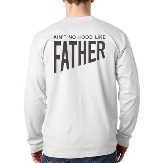 Mens Father Appreciation Dad New Dad Back Print Long Sleeve T-shirt | Mazezy