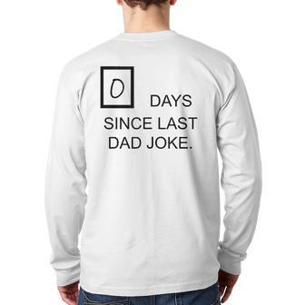 Mens Father's Day Dad Joke Back Print Long Sleeve T-shirt | Mazezy