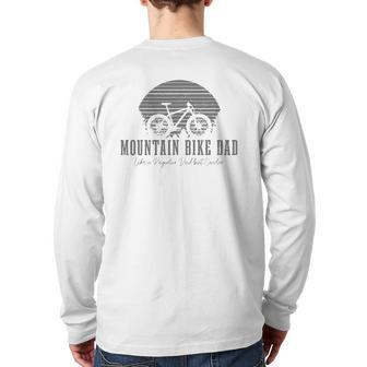 Mens Mountain Bike Dad Vintage Mtb Downhill Biking Cycling Biker Back Print Long Sleeve T-shirt | Mazezy