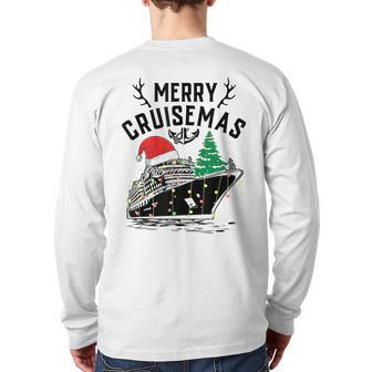 Merry Cruisemas Christmas Family Cruise Ship Back Print Long Sleeve T-shirt - Seseable