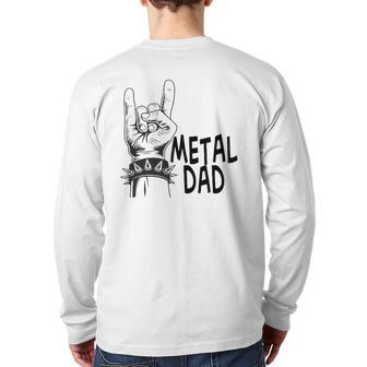Metal Dad Classic Father's Day Back Print Long Sleeve T-shirt | Mazezy