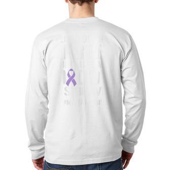 Military Child Month Purple Up Free Brave Dad Pride Back Print Long Sleeve T-shirt - Monsterry DE