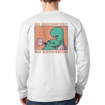 No Discomfort No Expansion Training Back Print Long Sleeve T-shirt | Mazezy