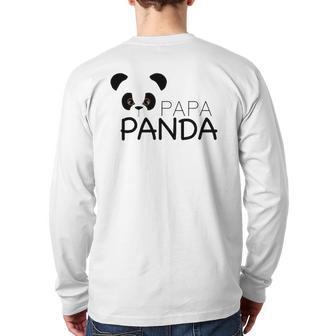 Papa Panda Panda Lover Proud Daddy Back Print Long Sleeve T-shirt | Mazezy