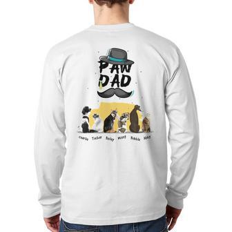 Paw Dad V2 Back Print Long Sleeve T-shirt | Mazezy