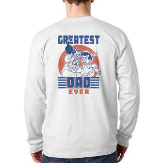 Pinocchio And Geppetto Greatest Dad Ever No Lie Back Print Long Sleeve T-shirt | Mazezy