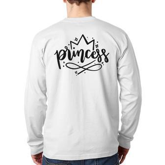 Princess Security Perfects For Dad Or Boyfriend Cute Back Print Long Sleeve T-shirt | Mazezy