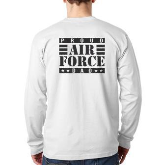 Proud Air Force Dad Back Print Long Sleeve T-shirt | Mazezy
