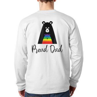Proud Dad Gay Pride Gay Pride And Father Love Back Print Long Sleeve T-shirt | Mazezy