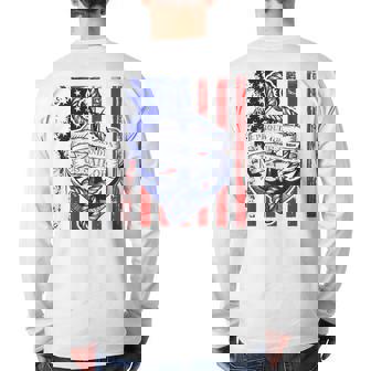 Proud Grandpa Of Us Navy Sailor Back Print Long Sleeve T-shirt | Mazezy