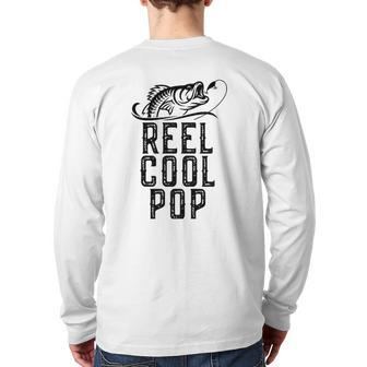 Reel Cool Pop Fishing Fisherman Grandpa Christmas Back Print Long Sleeve T-shirt | Mazezy