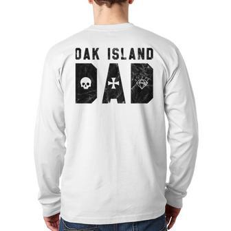 Retro Oak Island Dad Treasure Back Print Long Sleeve T-shirt | Mazezy DE