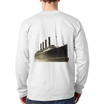 Rms Lusitania World War One British Ocean Liner Back Print Long Sleeve T-shirt - Monsterry DE