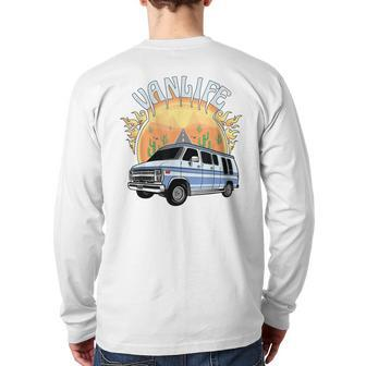 Road Trip For Van Camping Vanlife Fans Back Print Long Sleeve T-shirt - Monsterry