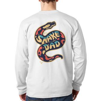 Snake Dad Cute Reptile Back Print Long Sleeve T-shirt | Mazezy