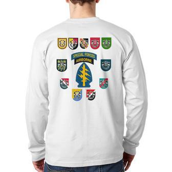 Special Forces Group Airborne Veteran Sfg 4Th Of July Mens Back Print Long Sleeve T-shirt | Mazezy