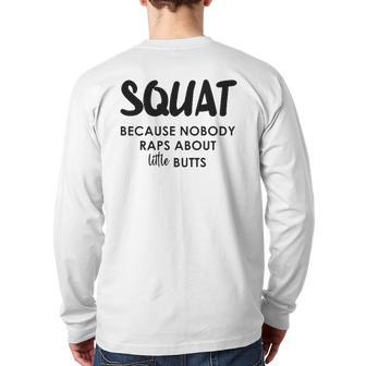 Squat Father Training For Lifters Weightlifting Back Print Long Sleeve T-shirt | Mazezy