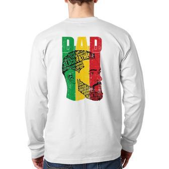 Strong Black Dad King African American Back Print Long Sleeve T-shirt | Mazezy
