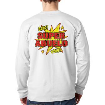 Super Abuelo Super Power Grandfather Grandpa Back Print Long Sleeve T-shirt | Mazezy