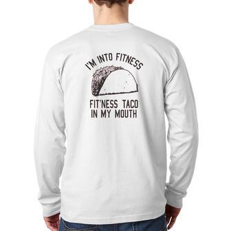 Taco Gym Back Print Long Sleeve T-shirt | Mazezy