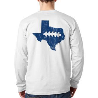Texas Laces Dallas Football Fan Back Print Long Sleeve T-shirt - Monsterry
