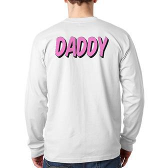 Tolosten Daddy Pastel Pink Aesthetic Back Print Long Sleeve T-shirt | Mazezy