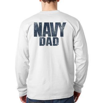 US Navy Dad Back Print Long Sleeve T-shirt | Mazezy