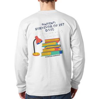Virtual Teaching Parents Edition I Survived Learning Back Print Long Sleeve T-shirt | Mazezy