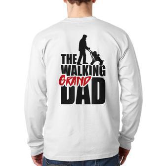 The Walking Granddad Grandad Grandpa Babysitter Back Print Long Sleeve T-shirt | Mazezy