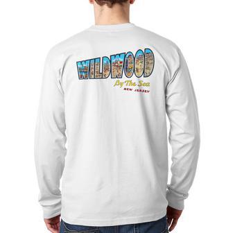 Wildwood New Jersey Nj Vintage Retro Souvenir Back Print Long Sleeve T-shirt - Monsterry AU