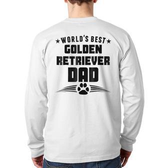 World's Best Golden Retriever Dad Back Print Long Sleeve T-shirt | Mazezy