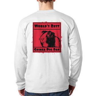 World's Best Guinea Pig Dad Back Print Long Sleeve T-shirt | Mazezy
