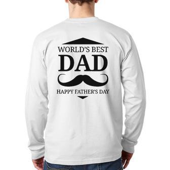World's Best Happy Father's Day 2021 Ver2 Back Print Long Sleeve T-shirt | Mazezy