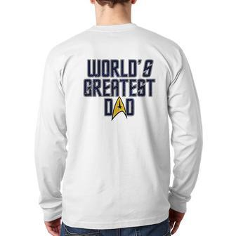 Worlds Greatest Dad Back Print Long Sleeve T-shirt | Mazezy