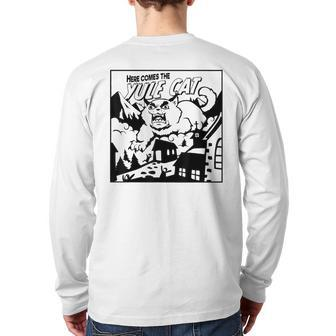 Yule Cat Back Print Long Sleeve T-shirt - Thegiftio UK
