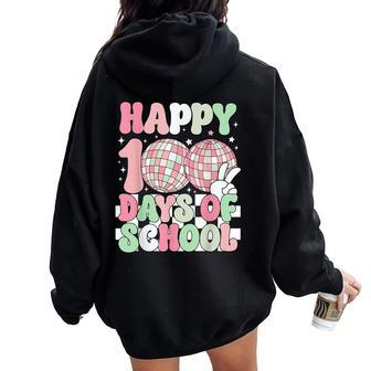 100 Days 100Th Day Of School For Girls Boys & Teacher Women Oversized Hoodie Back Print | Mazezy
