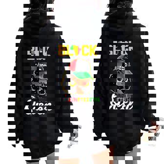 1865 Junenth Black Queen Costume For Women Women Oversized Hoodie Back Print - Thegiftio UK