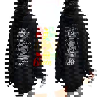 1865 Junenth Black Queen Women Women Oversized Hoodie Back Print - Seseable