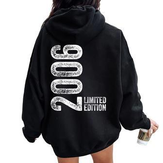 18Th Birthday For Boy Girl 18 Years Old Vintage 2006 Women Oversized Hoodie Back Print - Monsterry DE