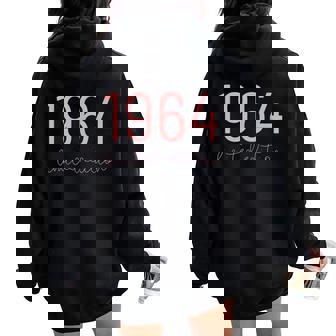 1964 Birthday For Born In 1964 Limited Edition Women Oversized Hoodie Back Print - Thegiftio UK